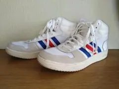 adidas ハイカットスニーカー ホワイト トリコロール【26cm】 - メルカリ