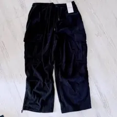 新品 XXL コーデュロイ カーゴパンツ 黒 ワイドパンツ ワークパンツ