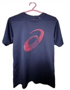 asics ネイビー Sサイズ シャツ