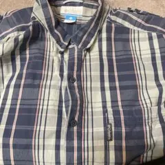 Columbia 長袖シャツ 3X ネイビー/グレー