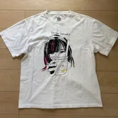 大森靖子 峯田和伸コラボ Re:Re:LOVE Tシャツ ホワイト白 XL