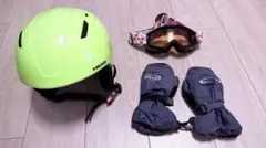 スキー　スノボ　ヘルメット　ゴーグル　グローブ　手袋　セット　キッズ　子供