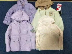 【子供服130cm まとめ売り】アウター2点 ボアジャケットパーカー 靴下セット