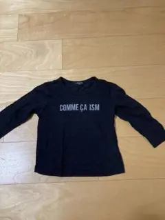 COMME CA ISM 黒 長袖カットソー 100A