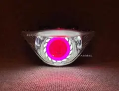 アドレスv125S 白紫赤 イカリングヘッドライト！　完全取り付けサポート付き！