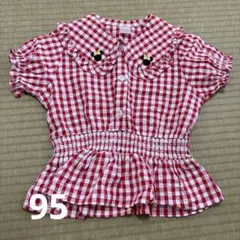 未使用 フタフタ バースデイ ディズニー ミニー 半袖トップス シャツ