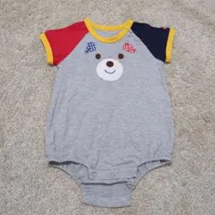 Hot Biscuits クマ刺繍ロンパース 80