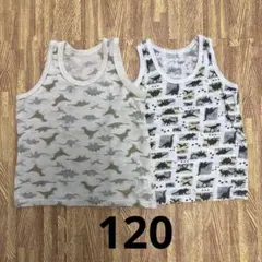 恐竜柄タンクトップ2枚セット