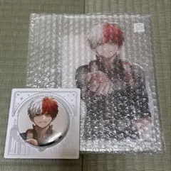 僕のヒーローアカデミア 轟焦凍 アクリルMEGAフィギュア 缶バッジ