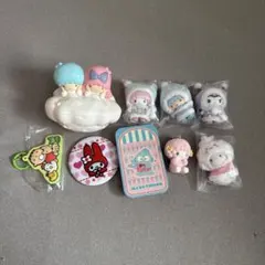 サンリオ セット 小物ケース 缶ケース キーホルダー 缶バッジ