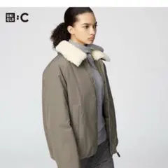 ユニクロC パフテックジャケット カーキ L