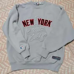 NEW YORK 刺繍 グレー スウェット メンズ