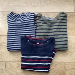 ボーダー　長袖シャツ 110センチ　ロンT ３枚セット