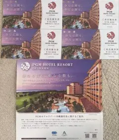 ４枚　4万円分ご宿泊優待券　PGM HOTEL RESORT リゾートホテル沖縄のサムネイル
