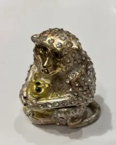 【いいね不要】サル キラキラ小物入れ 猿 置物