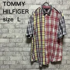 【TOMMYHILFIGER】トミーヒルフィガー 半袖シャツ Lサイズ お洒落