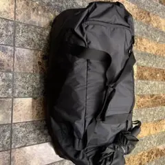 ブラック リップストップ生地 ダッフルバッグ