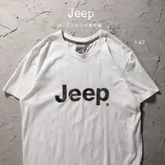 JEEP 白Tシャツ 企業ロゴ　迷彩柄　シンプルのサムネイル