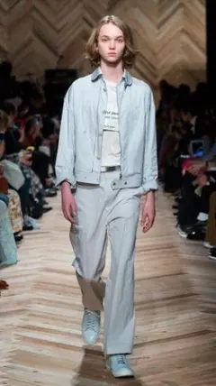 [美品]ミリタリーブルゾン ライトグレー