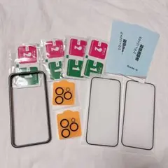 iPhone 15 Pro ガラスフィルム カメラフィルム2+2枚 ガイド枠付