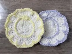 ハンドメイド リボンコースター　2枚セット