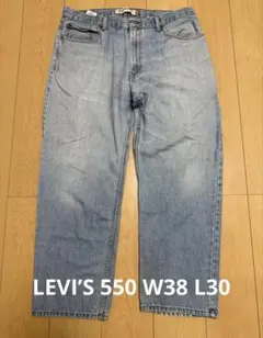 Levi's 550 リラックスフィット デニムパンツ ストリート ライトブルー