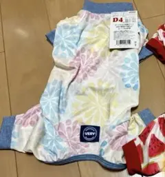 VERY 接触冷感クール　スイカ柄　ボーダーカバーオールD4号　クールウェア犬服のサムネイル