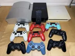 PS2 PS3 PS4 本体3台 純正コントローラー9個 リモコン まとめ売り