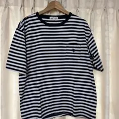 POLO ストライプ Tシャツ L