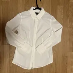 新品【Banana Republic】フリル長袖シャツ/ホワイトのサムネイル