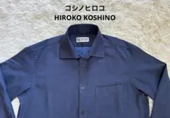 HIROKO KOSHINO ヒロココシノ ネイビー 長袖ドレスシャツ　Lのサムネイル