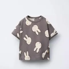 ZARA ベビー 新品 ミッフィープリントTシャツ 116 カーボングレーのサムネイル