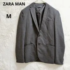 ザラ　ZARA MAN テーラードジャケット　ダークグレー　M
