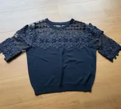 神戸レタス トップス 花柄 ドット 水玉 刺繍 夏服 春服