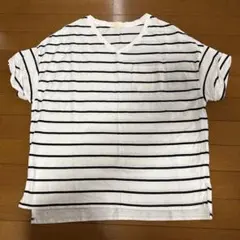 earth music&ecology ボーダーVネックTシャツのサムネイル
