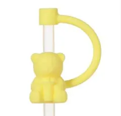 未開封　スタバ　リユーザブルカップ専用ストローキャップ　ベアリスタ　イエロー