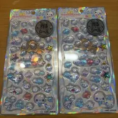 【正規品】ぷくぷくあわわちゃん 光る ジュエルプチドロップシール 2セット