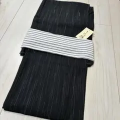s*i様 綿麻　浴衣　夏着物　黒系　縞　浜松織物 s*i様 綿麻 浴衣 夏着物 黒系 縞 浜松織物 - メルカリ