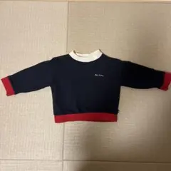 Petit Bateau トレーナー プチバトー ネイビー・レッド100