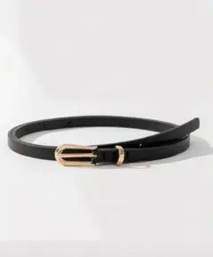 大人気！細見えベルト 単品　女性　高見え ゴールドバックル ブラック　大人可愛い