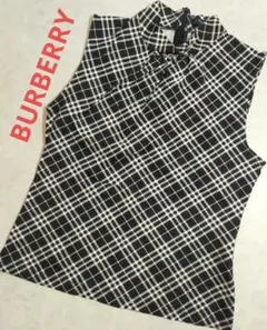 BURBERRY LONDON　ノースリーブ　チェック柄　ハイネック