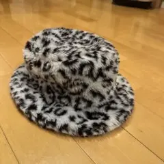 ファー ヒョウ柄 バケットハット