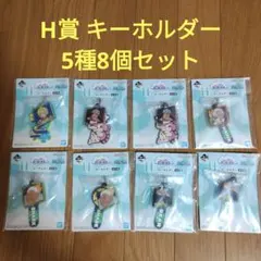 一番くじ　ワンピース　H賞 キーホルダー　8種セット　セミコンプ