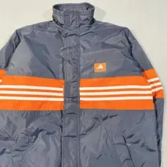 【激レア!90s】adidas 中綿ナイロンジャケット L グレー×オレンジ