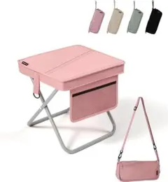 折りたたみチェア アウトドアチェア　コンパクト　ピンク　耐荷重100kgのサムネイル