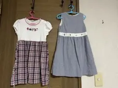 ファミリア　リンゴ刺繍ノースリーブワンピース 110cm