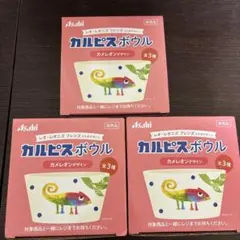 カルピスボウル　レオレオニ　3個セット　カメレオン柄