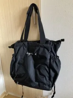 agnès b. ブラック トートバッグ