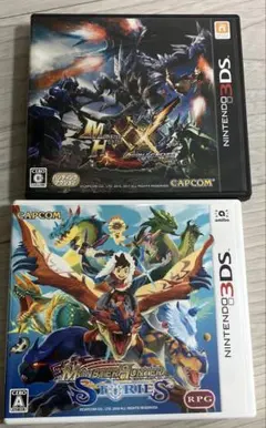 3DS モンスターハンターダブルクロス　モンスターハンターストーリーズ　2本