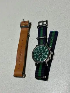 TIMEX ウィークエンダー　文字盤グリーン